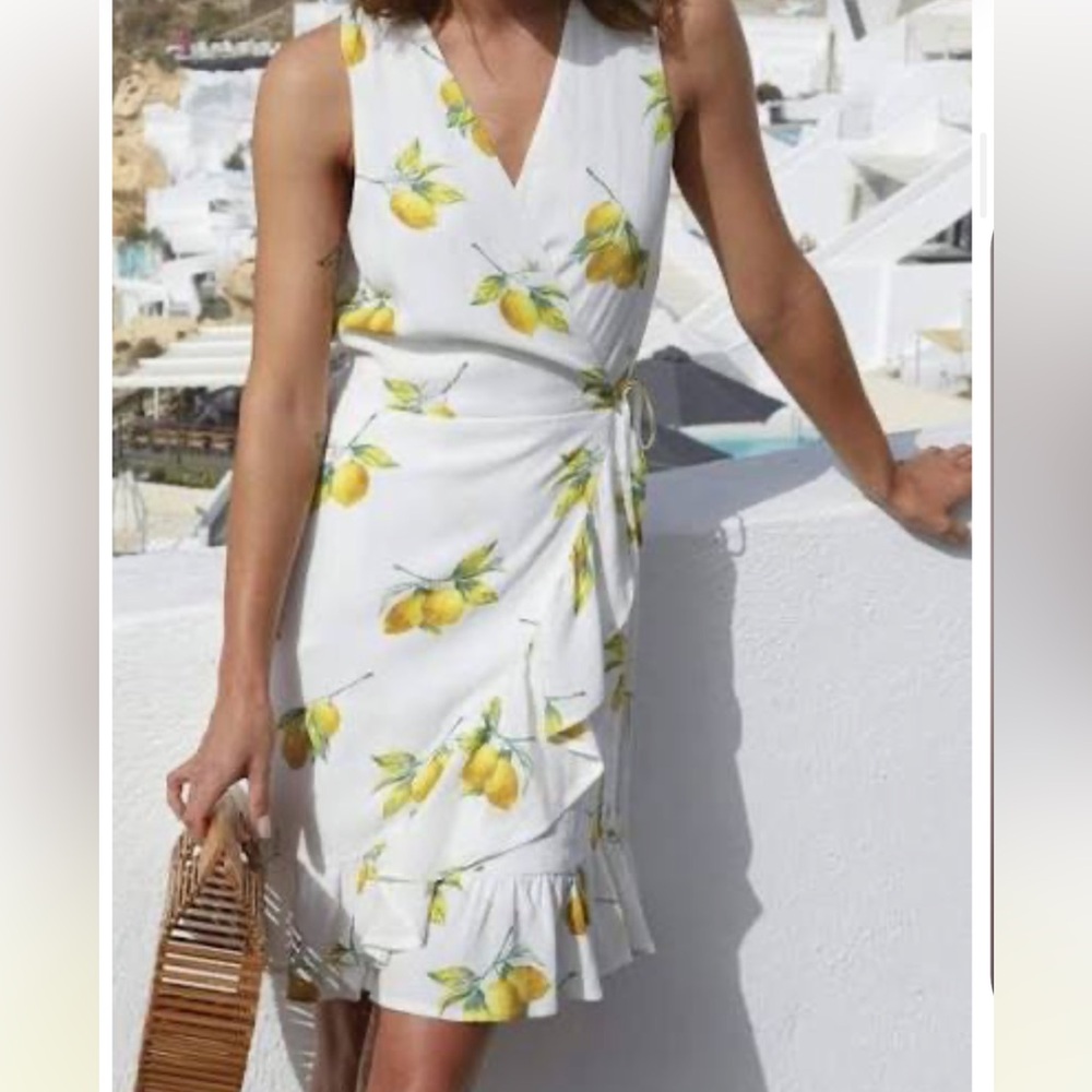 Rails Madison Lemon Print Wrap Dress